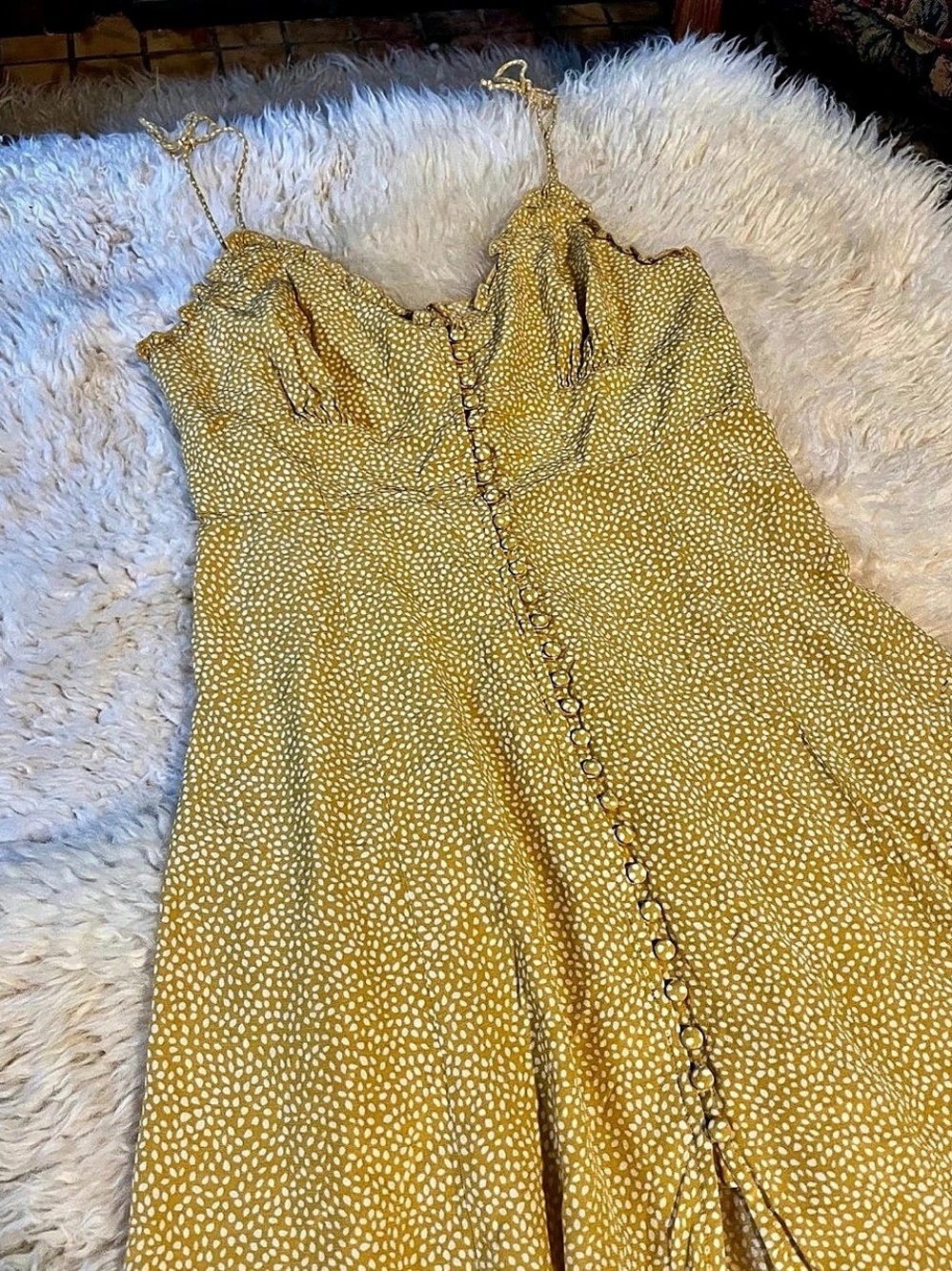 Yellow polka dot dress Size 8